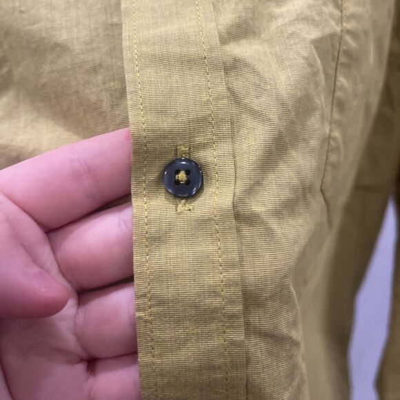 Mens mustard yellow button down shirt Tascawa Bollywood - Picture 3 of 10